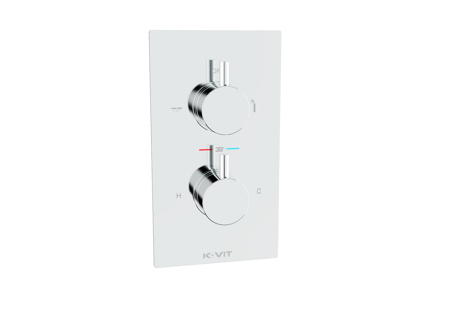 Plan concealed thermostatic shower valve+diverter