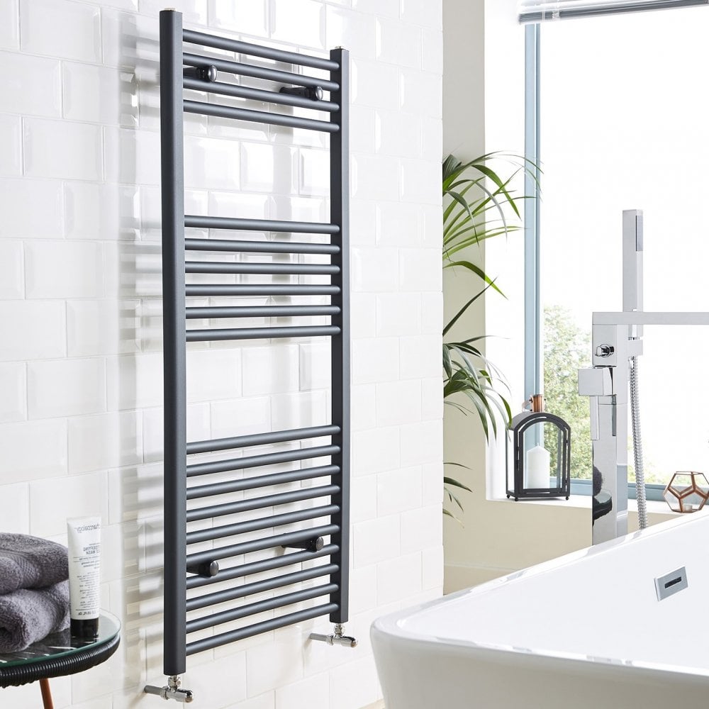 22mm Straight Towel Rail 400mm x 1000mm - Textured Grey