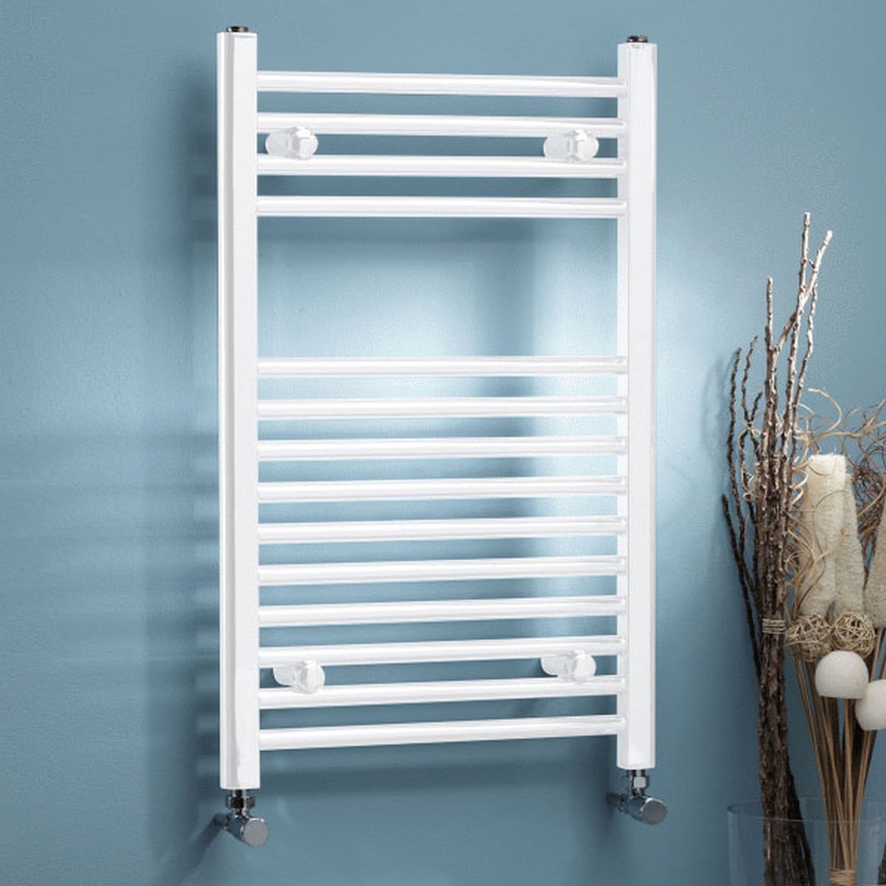 Straight Towel Rail 500mm x 800mm White