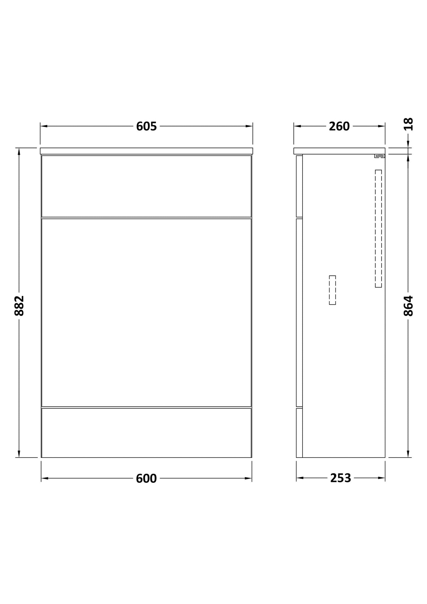 Hudson Reed Fusion Compact 600mm Gloss Grey Floor Standing Toilet Unit with Coordinating Top