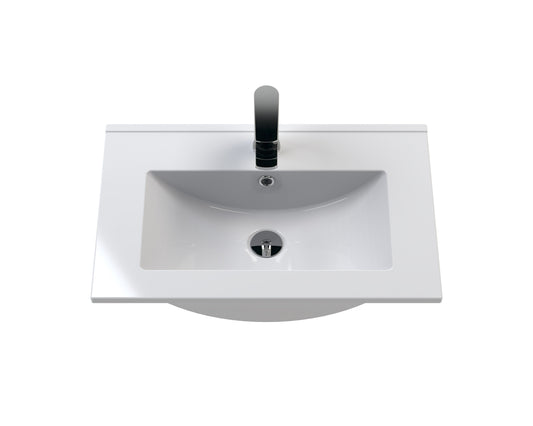 Urban 600mm Floor Standing 2-Door/Drawer Unit and Minimalist Basin 1 Tap Hole