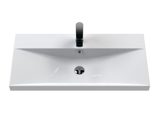 Hudson Reed Juno 800mm Metallic Slate Wall Hung 2 Drawer Vanity Unit with Basin