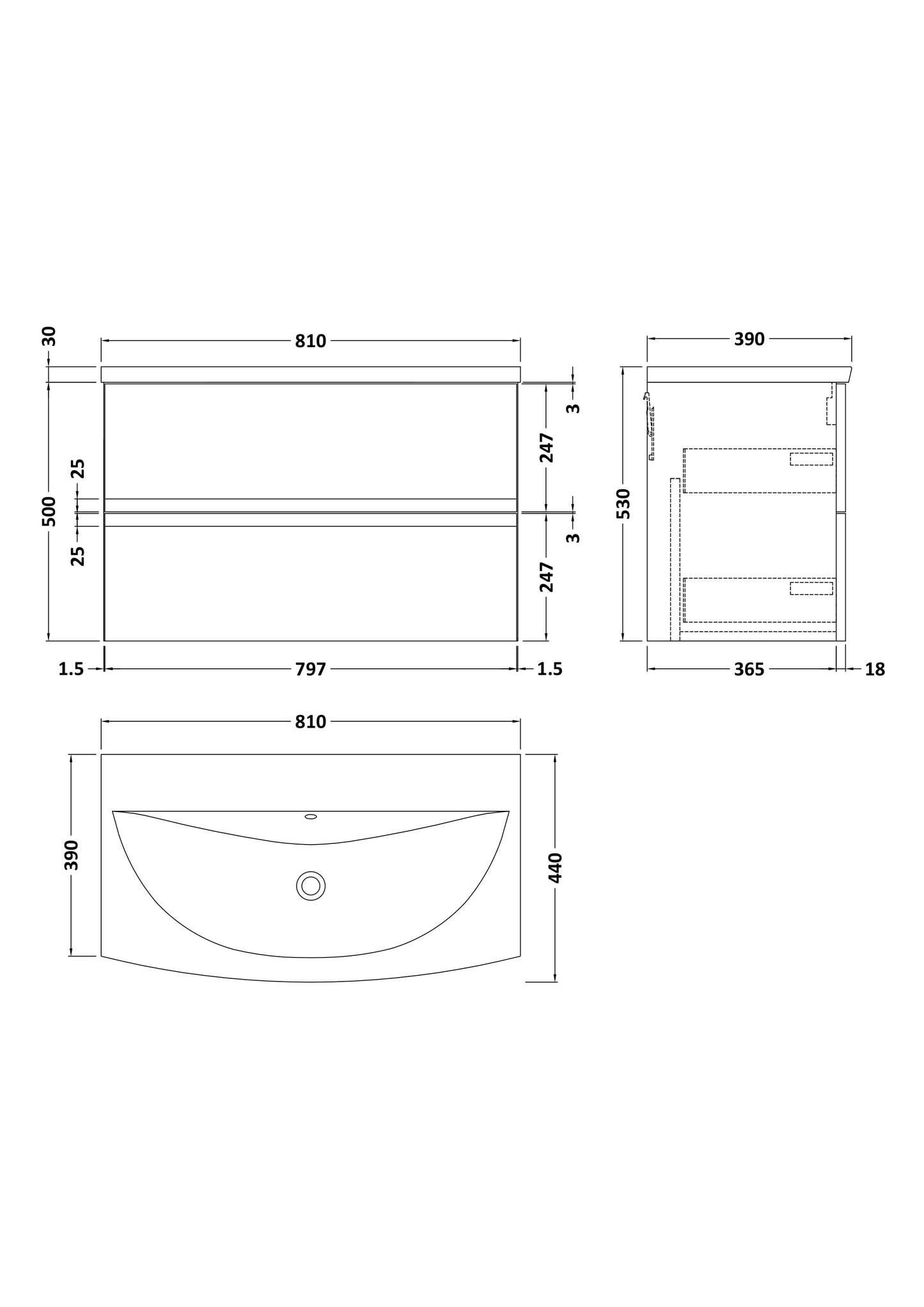 Hudson Reed Urban 800mm Satin Green Wall Hung 2-Drawer Vanity Unit with 1 Tap Hole Basin