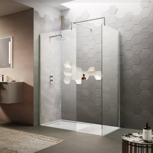 1400mm Wetroom Screen & Support Bar