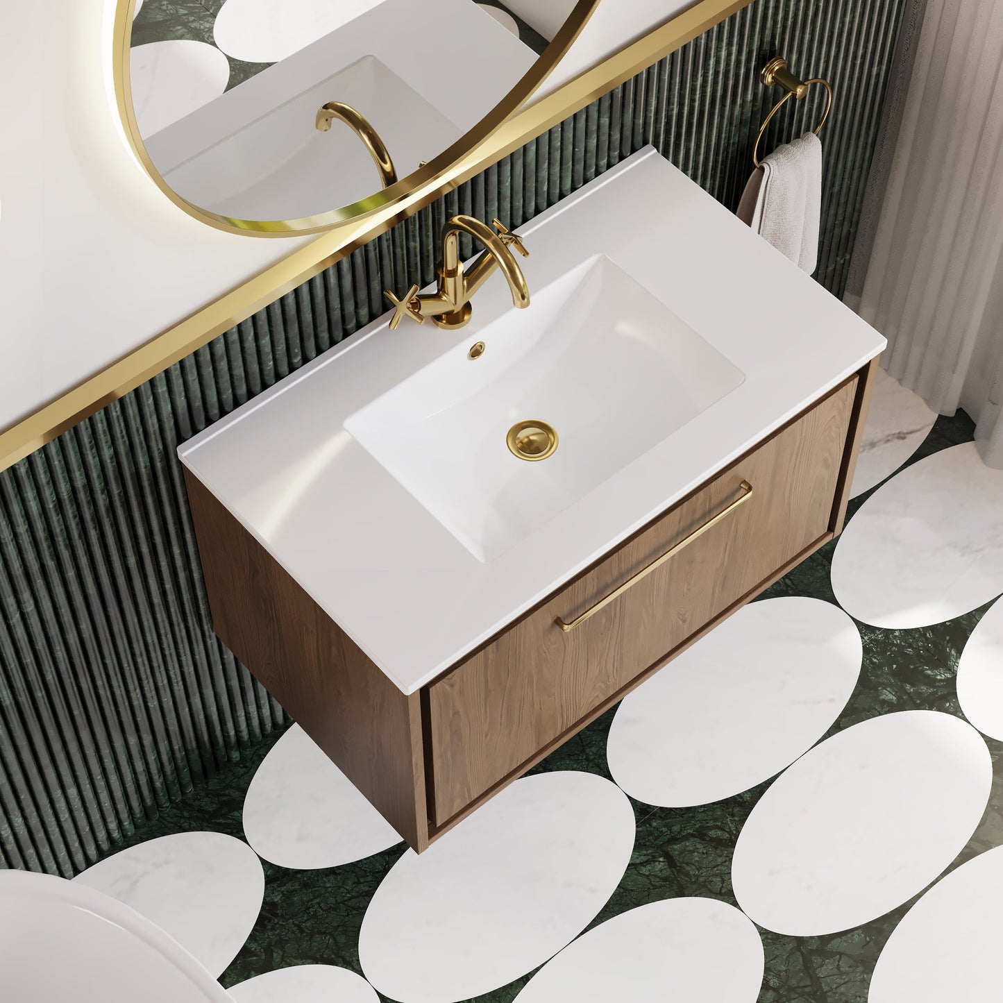 Lille 800mm Single Drawer Vanity with Basin - 1 Tap Hole
