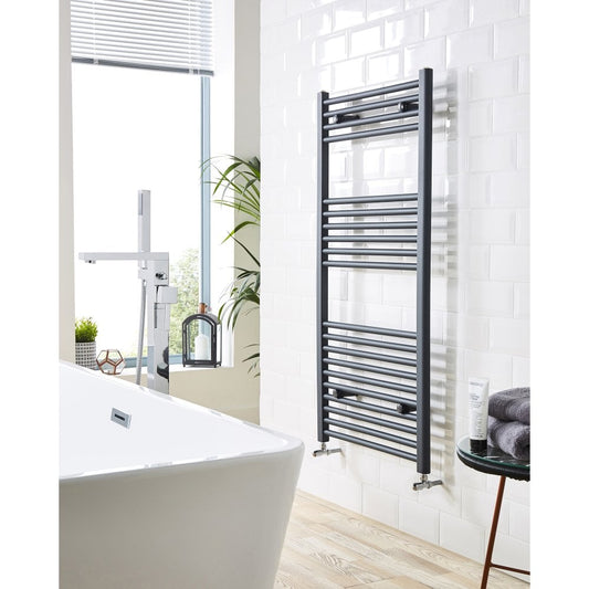 22mm Straight Towel Rail 500mm x 1000mm Textured Grey