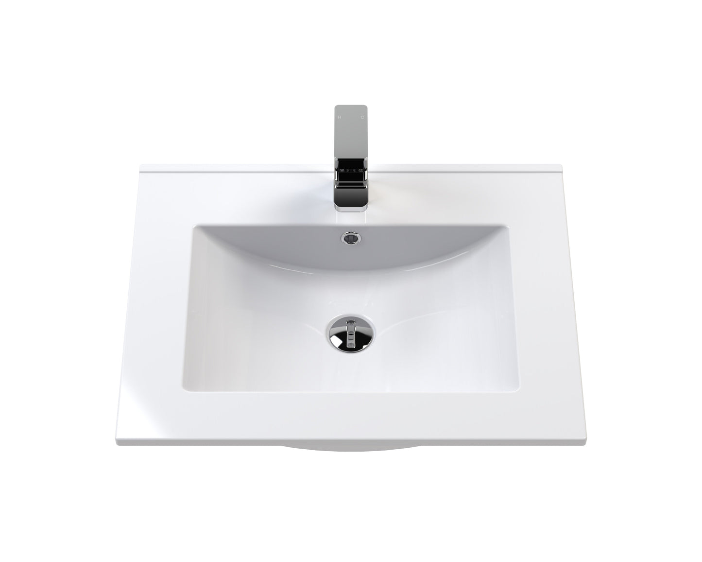 Hudson Reed Lille 600mm Wall Hung Single Soft Close Drawer Vanity Unit With Basin, Fully Assembled