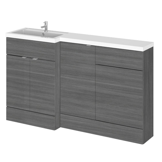 Hudson Reed Fusion 1500mm Left Hand Floor Standing Vanity Basin & Toilet Combination Unit