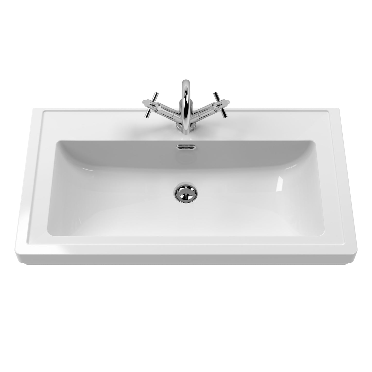 Hudson Reed Old London 800mm Hunter Green Floor Standing 2 Door 1 Tap Hole Fireclay Vanity Unit & Basin