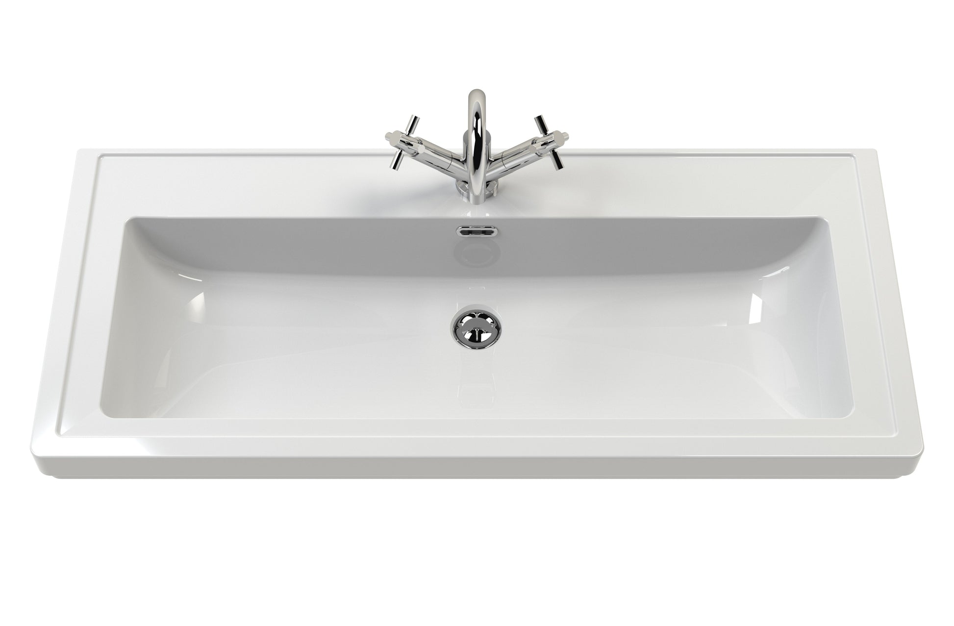 Hudson Reed Old London Traditional 1000mm Twilight Blue Floor Standing Vanity Unit With Fireclay Basin