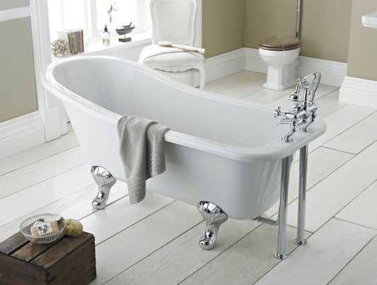 Hudson Reed 1690mm Freestanding Bath With Pride Legs