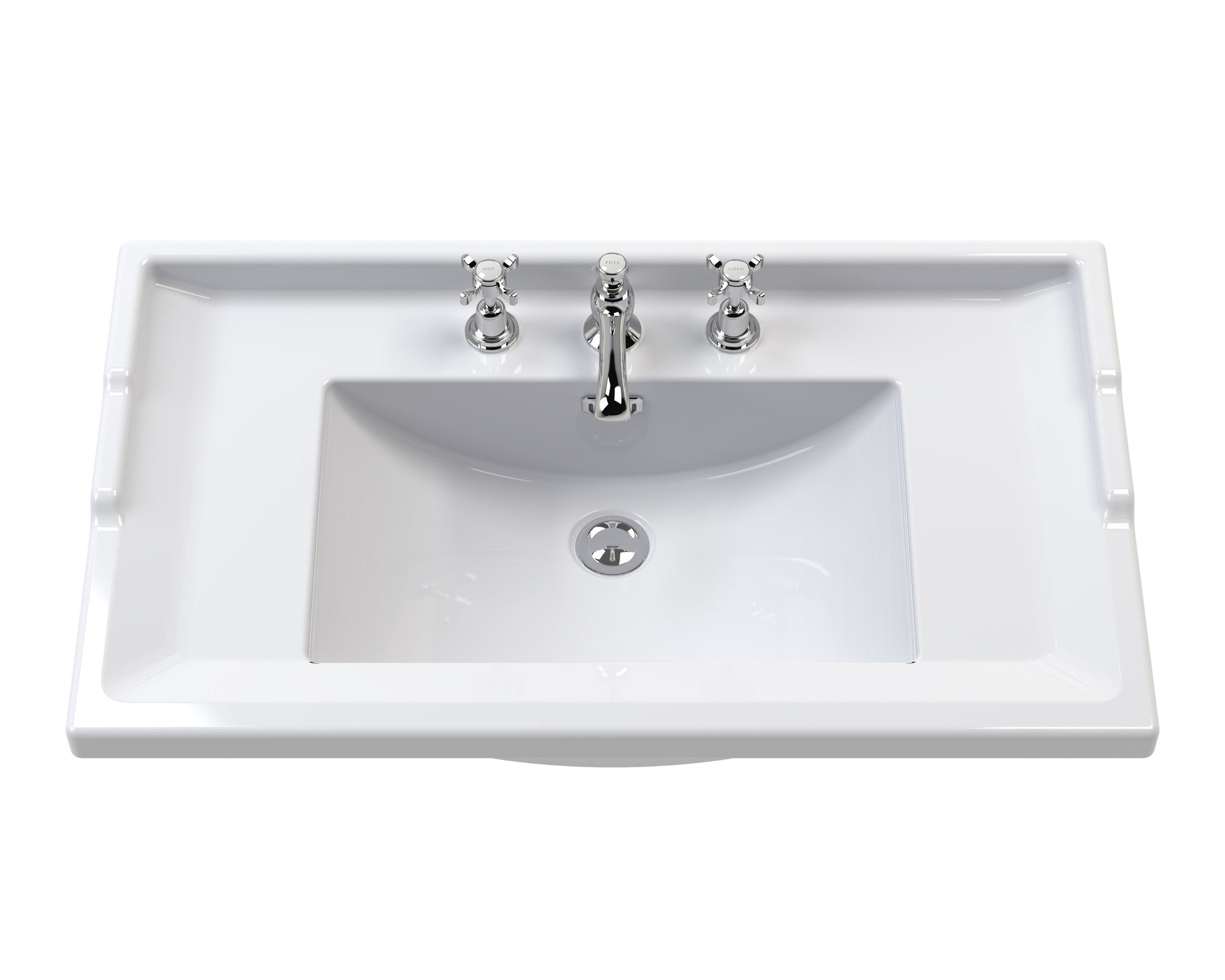 Hudson Reed Old London 600mm Floor Standing Vanity Unit With 3 Tap Hole Ceramic Basin