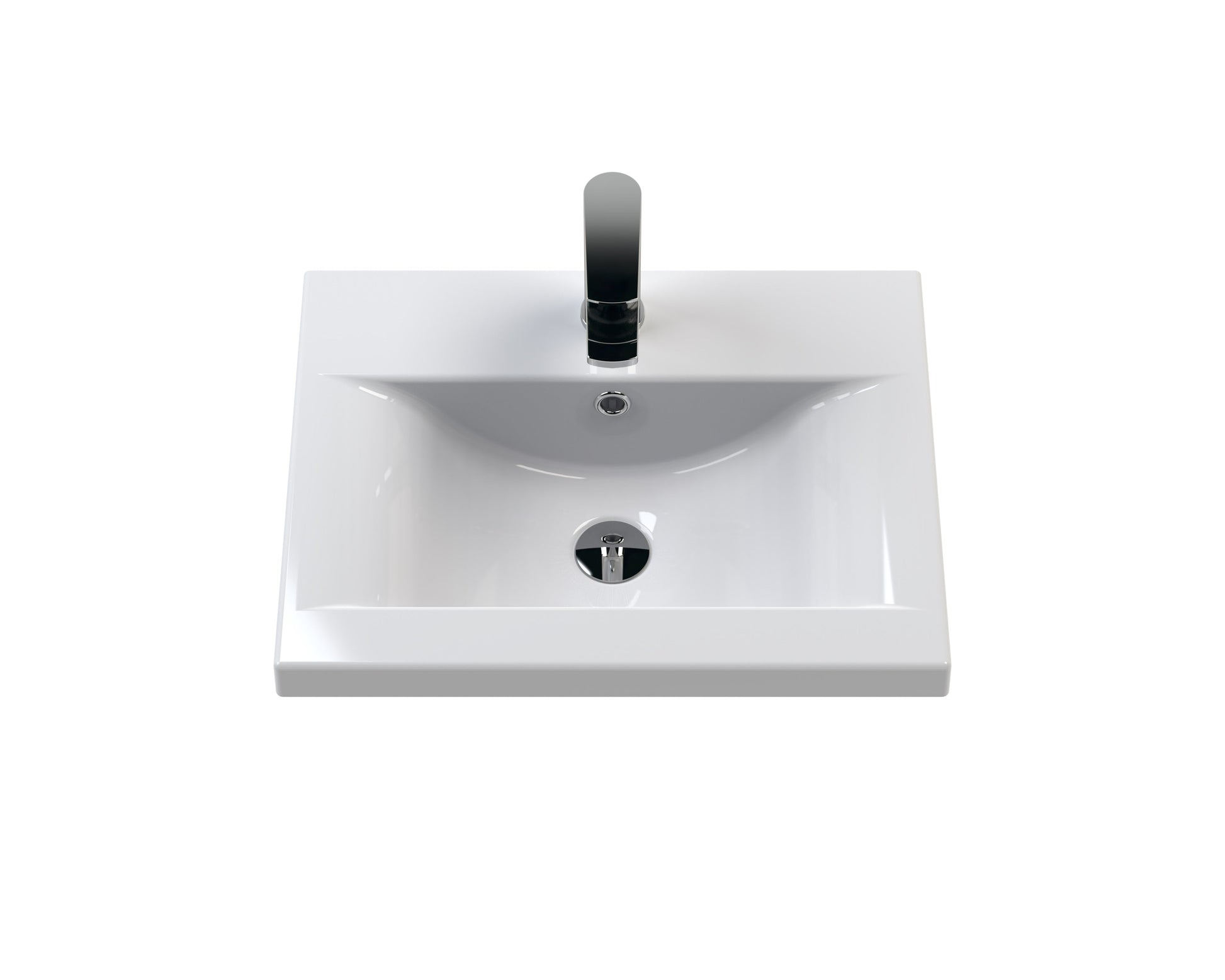 Hudson Reed Fluted 510mm Soft Black Floor Standing 2-Door Vanity Unit With Basin