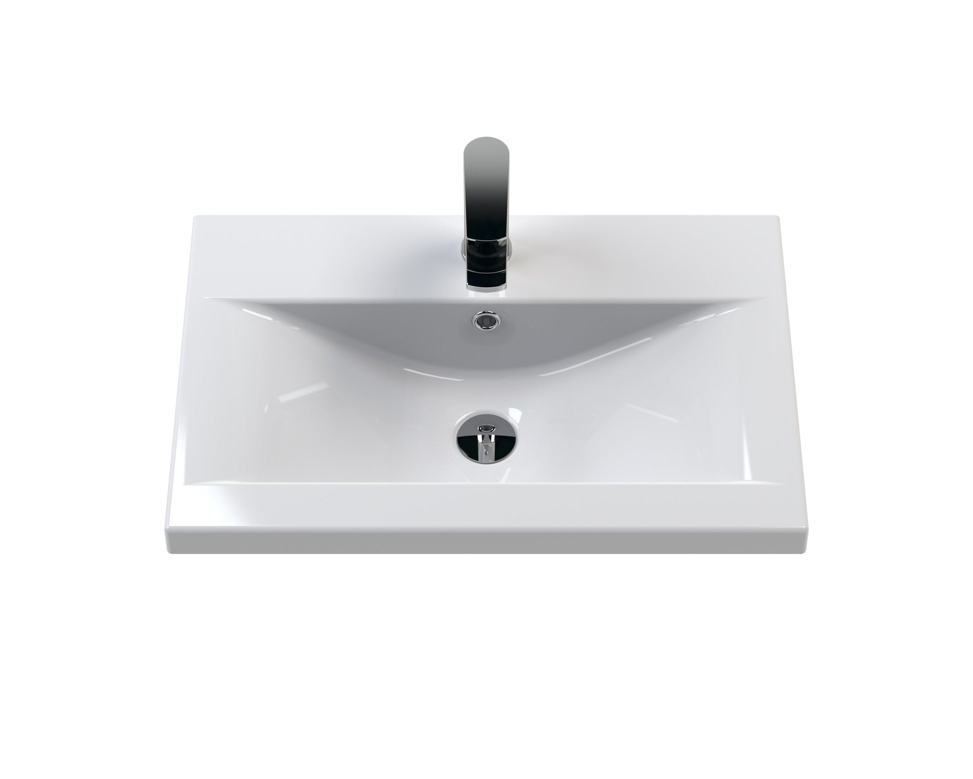 Hudson Reed Fluted 600mm Floor Standing 2-Door Vanity Unit With Basin