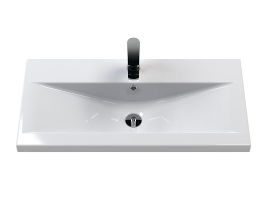 Hudson Reed Juno 800mm Metallic Slate Wall Hung Vanity Unit With Basin