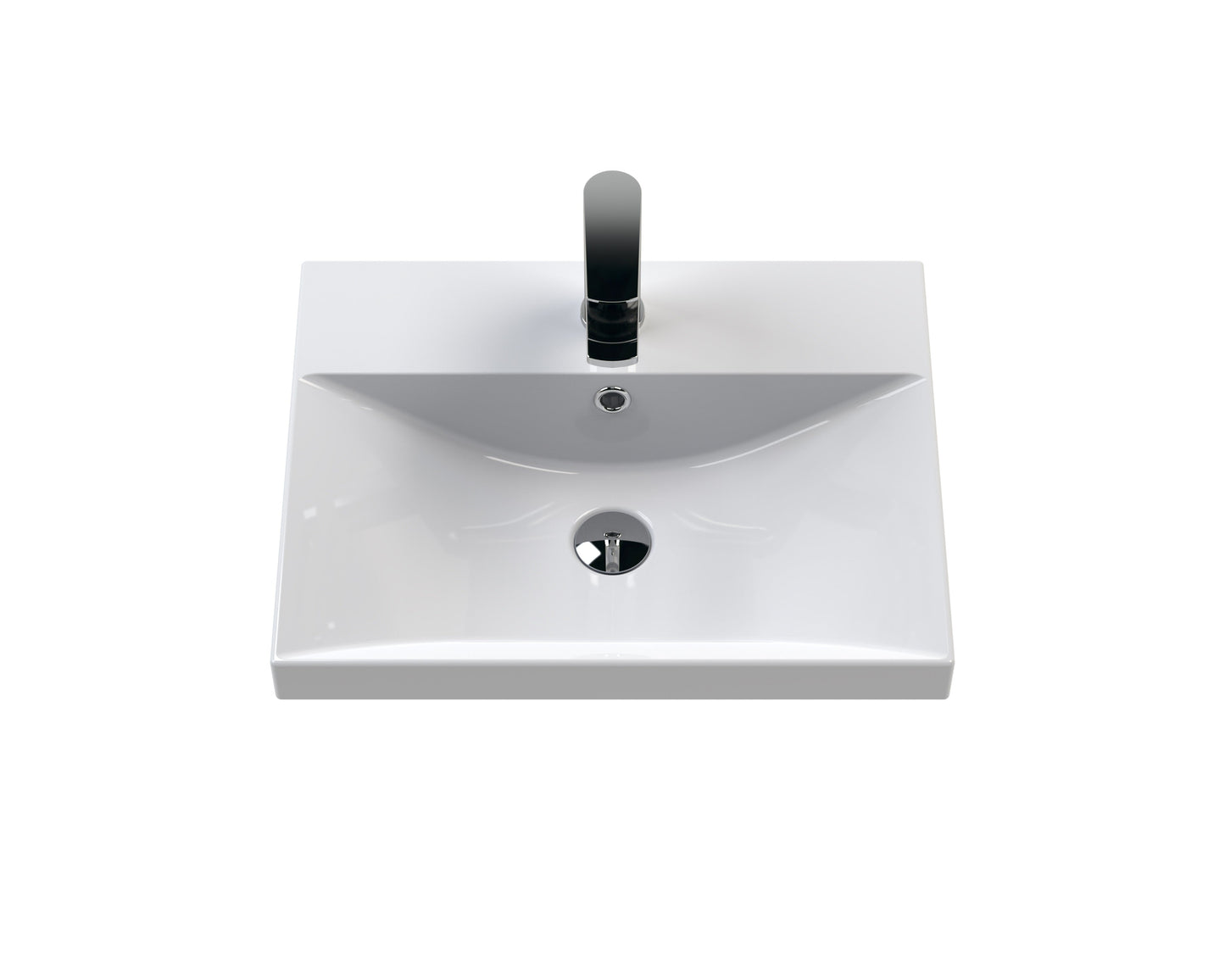 Hudson Reed Fluted 500mm Floor Standing 2-Door Vanity Unit with Basin