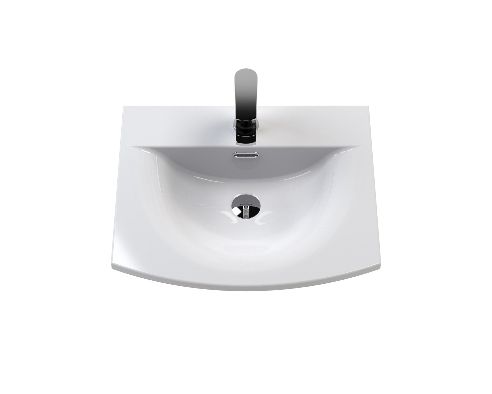 Hudson Reed Juno 500mm Coastal Grey Wall Hung 2-Door Vanity Unit with 1 Tap Hole Basin