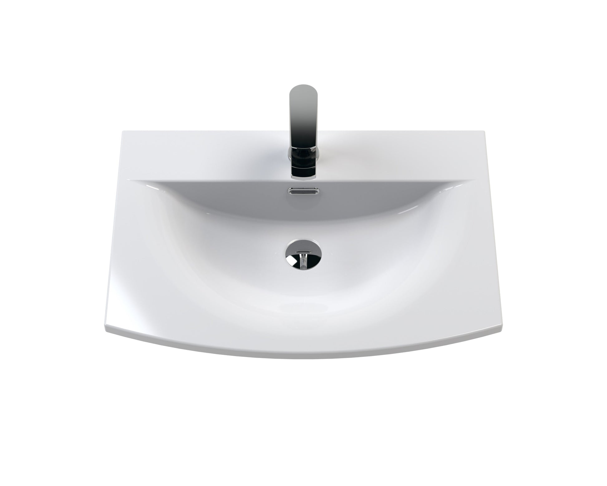 Urban 600mm Floor Standing 2-Door Unit and Curved Basin 1 Tap Hole