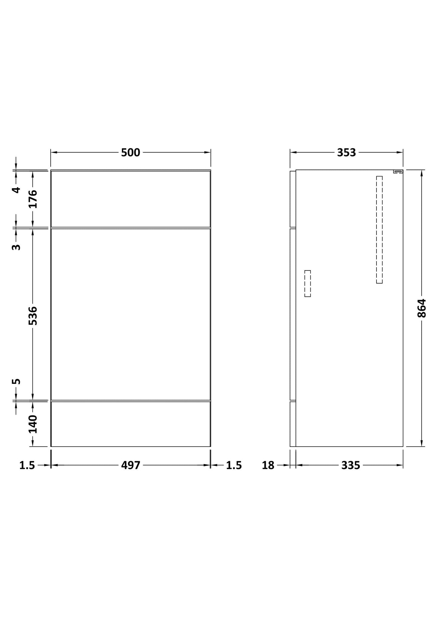 Fusion 500mm W.C. Unit full-depth