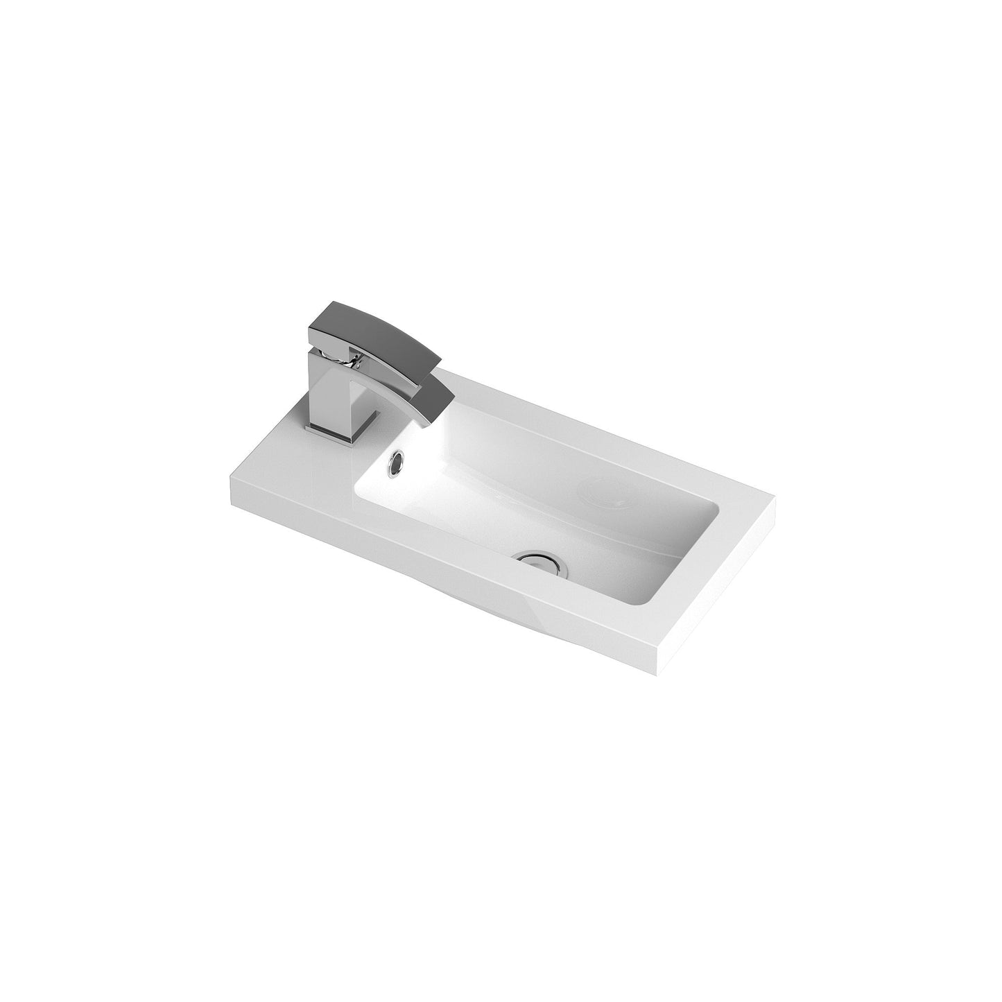 Hudson Reed Fusion Compact 500mm Floor Standing 2 Door Vanity Unit & Polymarble Basin