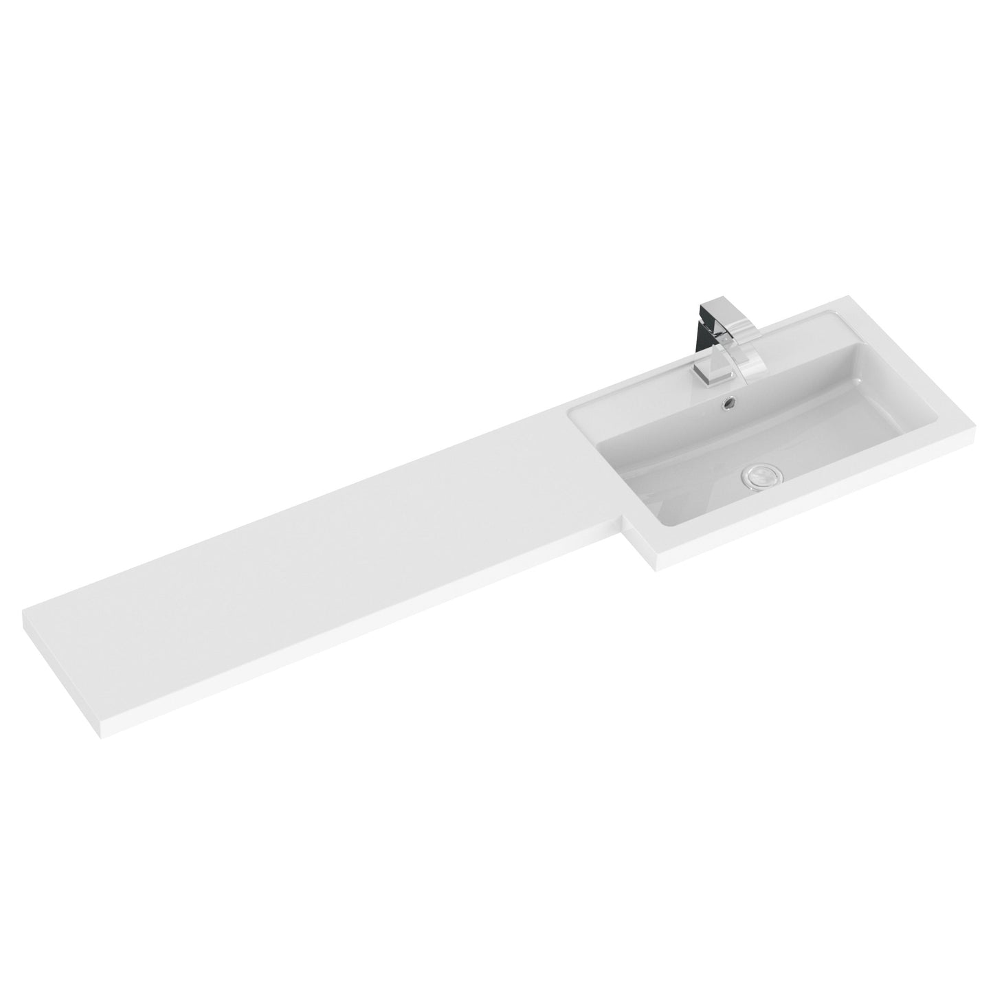 Hudson Reed Fusion 1500mm Floor Standing 2 Door Vanity Basin & Toilet Combination Right Hand