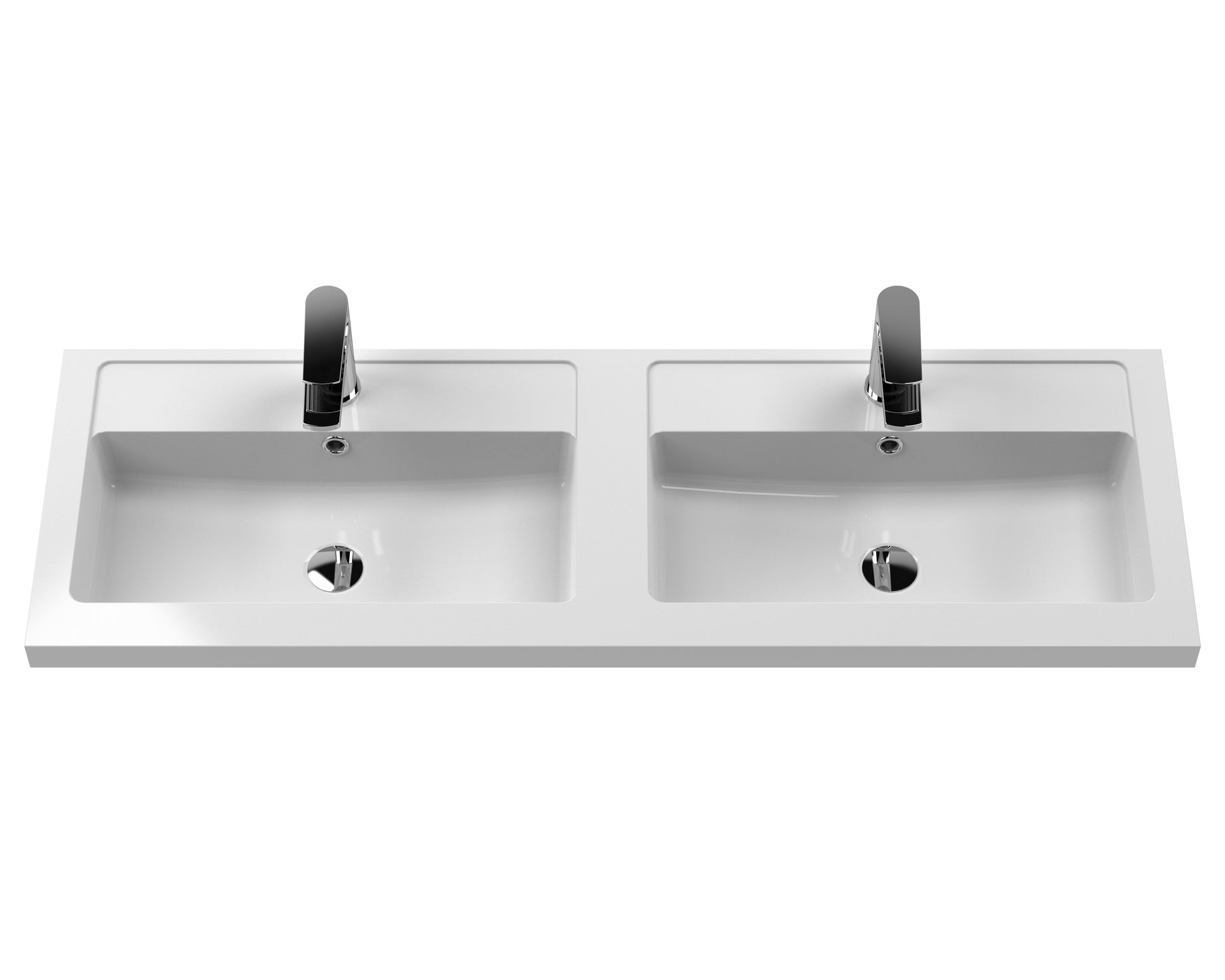 Hudson Reed Urban 1200mm Wall Hung 4-Drawer Vanity Unit with Double Polymarble Basin