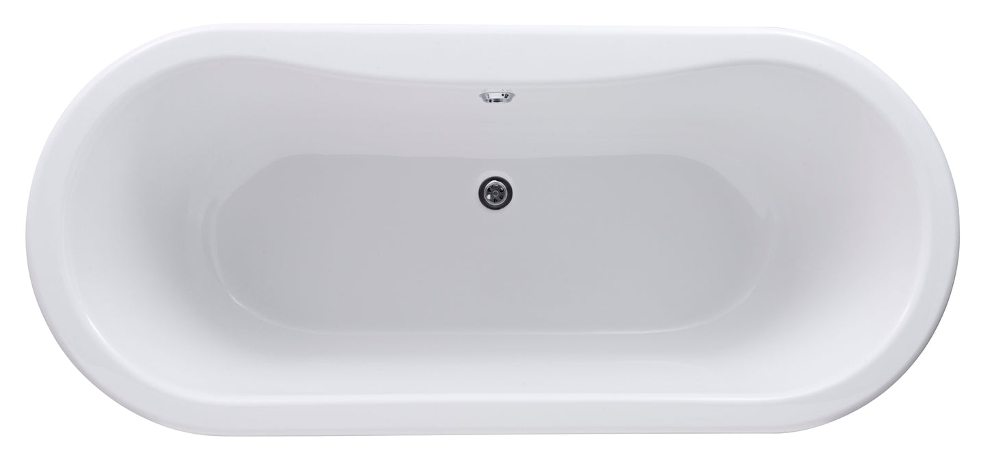 Hudson Reed 1490mm Freestanding Bath With Pride Legs