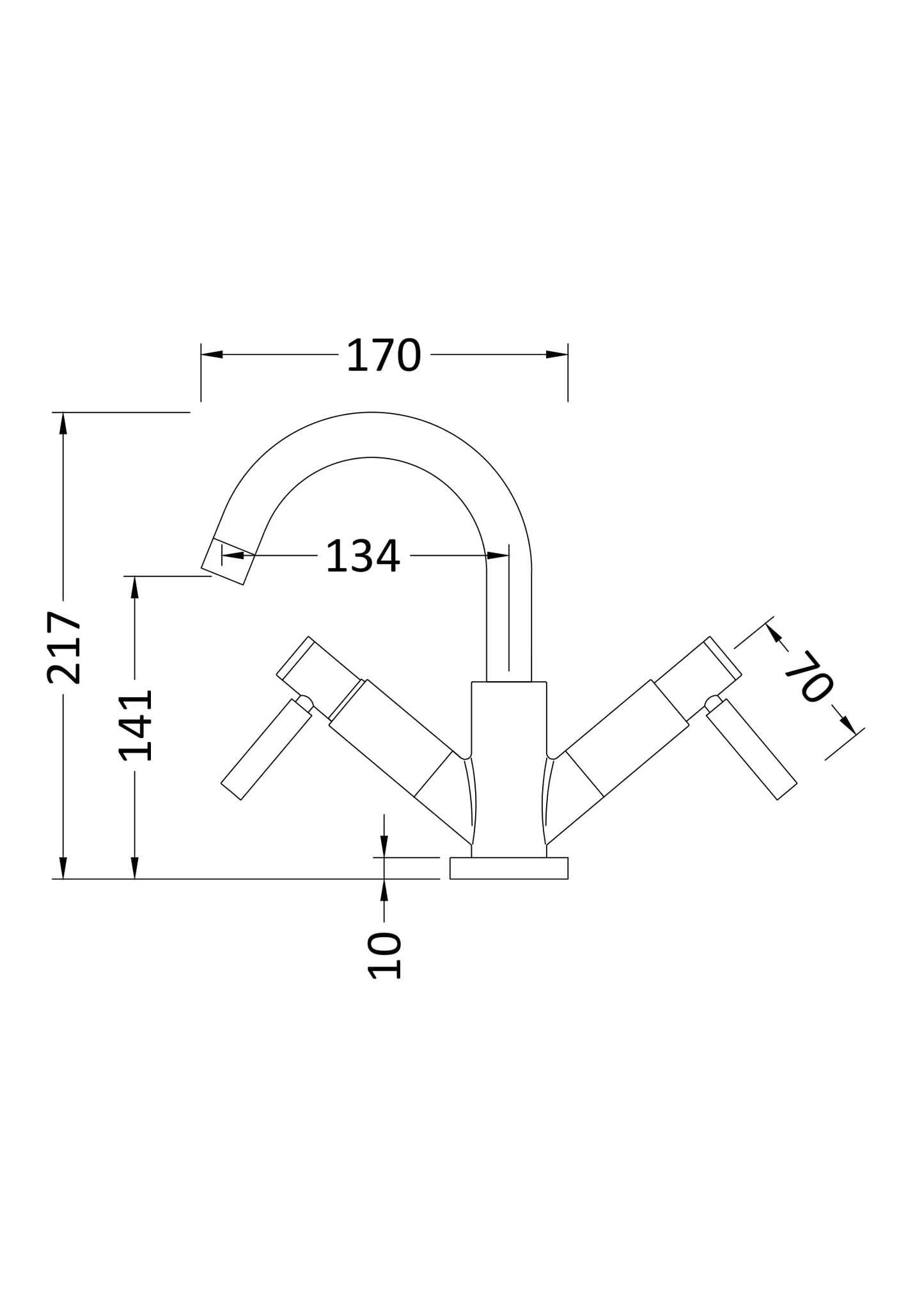 Tec Lever Mono Basin Mixer Matt Black