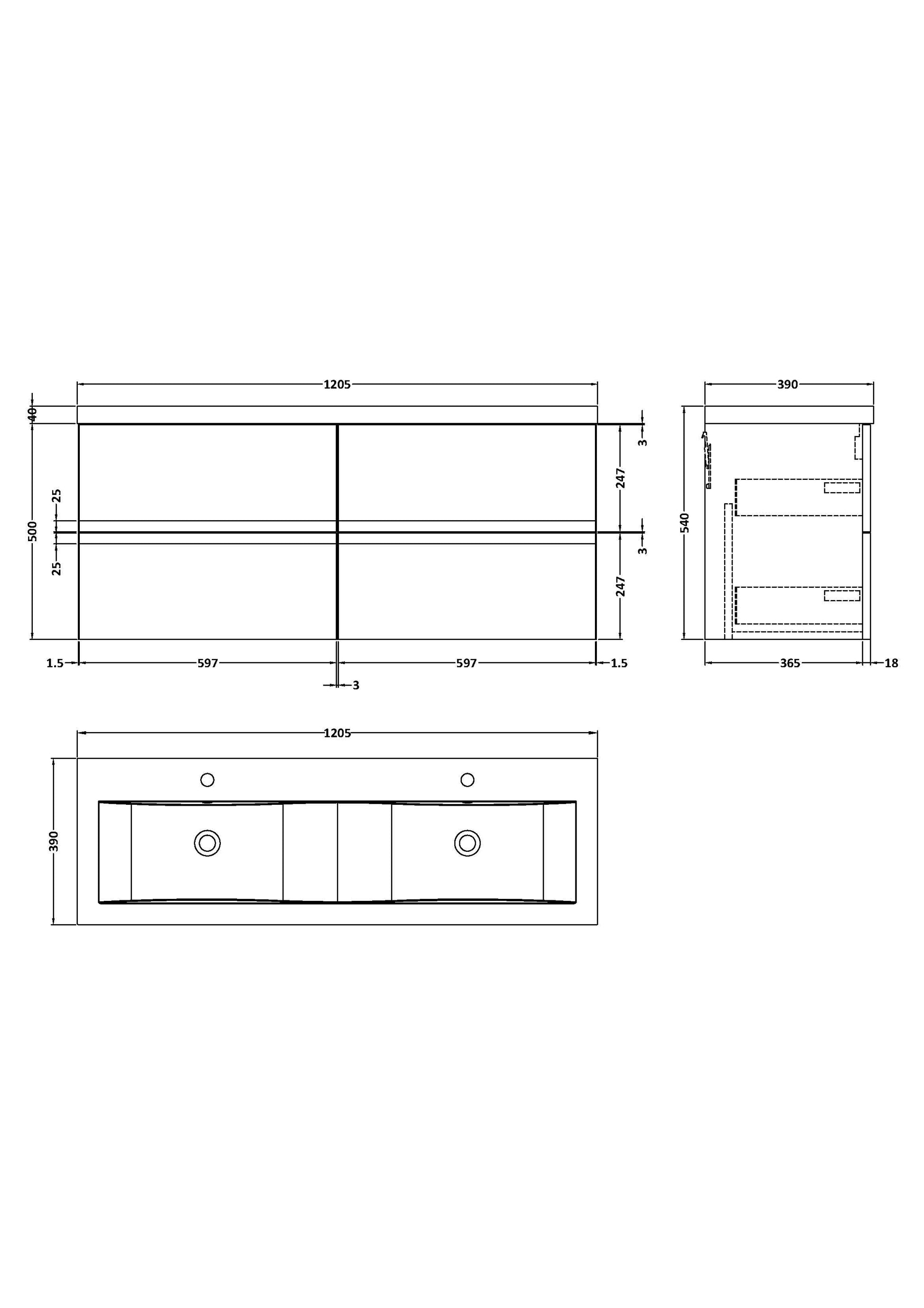 Hudson Reed Urban 1200mm Satin Grey 4-Drawer Wall Hung Vanity Unit With Double Ceramic Basin
