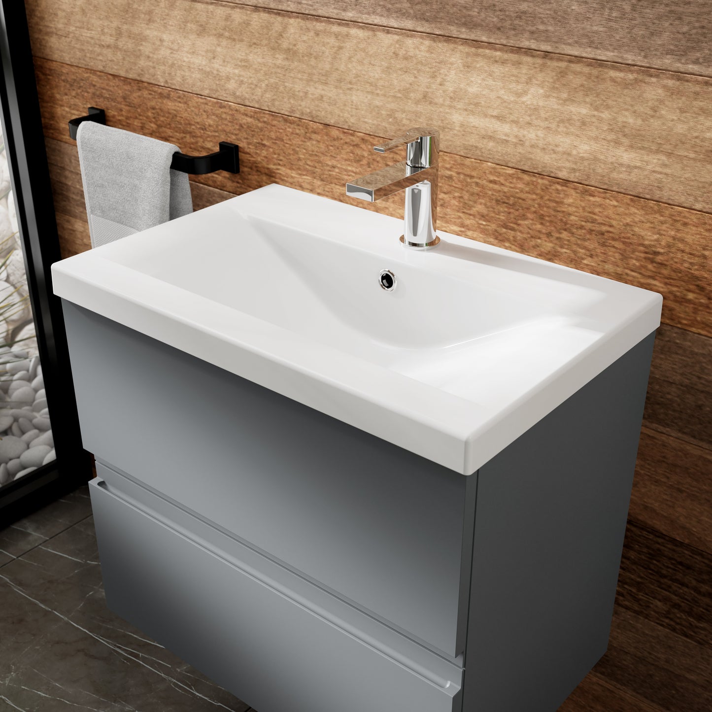 Hudson Reed Urban 610mm Wall Hung 2 Drawer Vanity Unit With Basin
