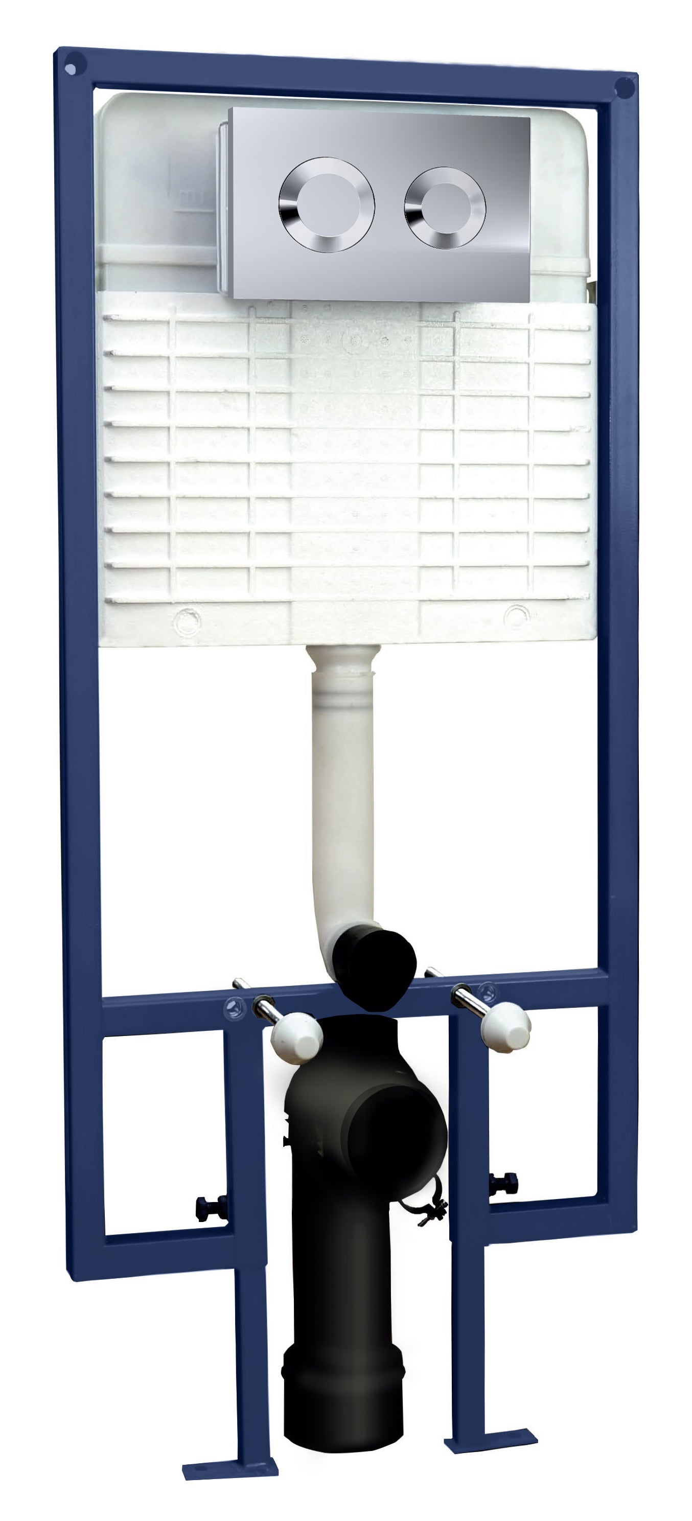 Hudson Reed Contemporary Round Chrome Wall Hung Concealed Cistern